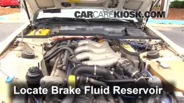 1987 Porsche 944 Turbo 2.5L 4 Cyl. Turbo Liquide de frein Contrôler le niveau de liquide de frein